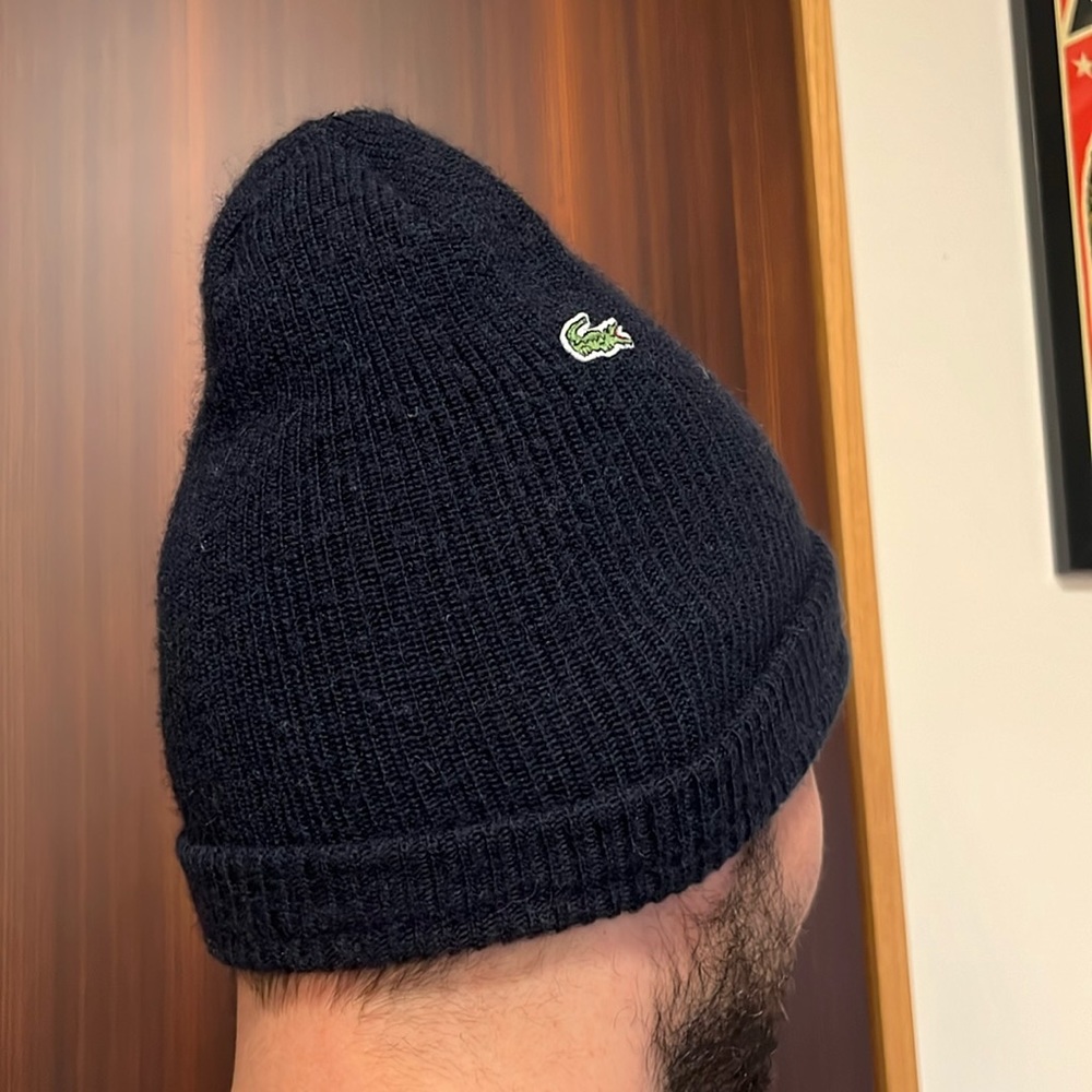 Lacoste Navy Beanie